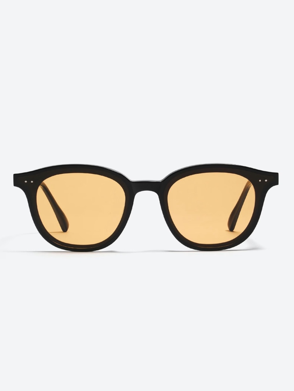 GENTLE MONSTER Lang Black Frame Sunglasses with Amber Lenses
